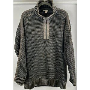 Carbon 2 Cobalt Zip Neck Sweater Size M Long Sleeve Heavy Knit